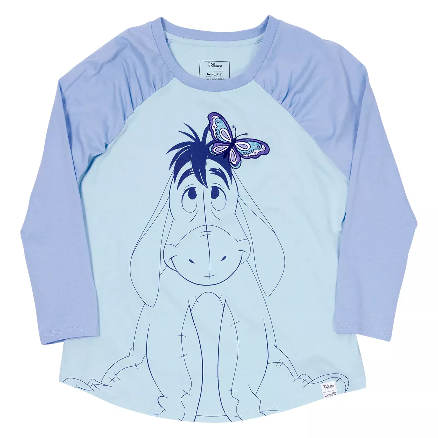 Loungefly Disney Winnie the Pooh Eeyore Shirred Raglan Tee