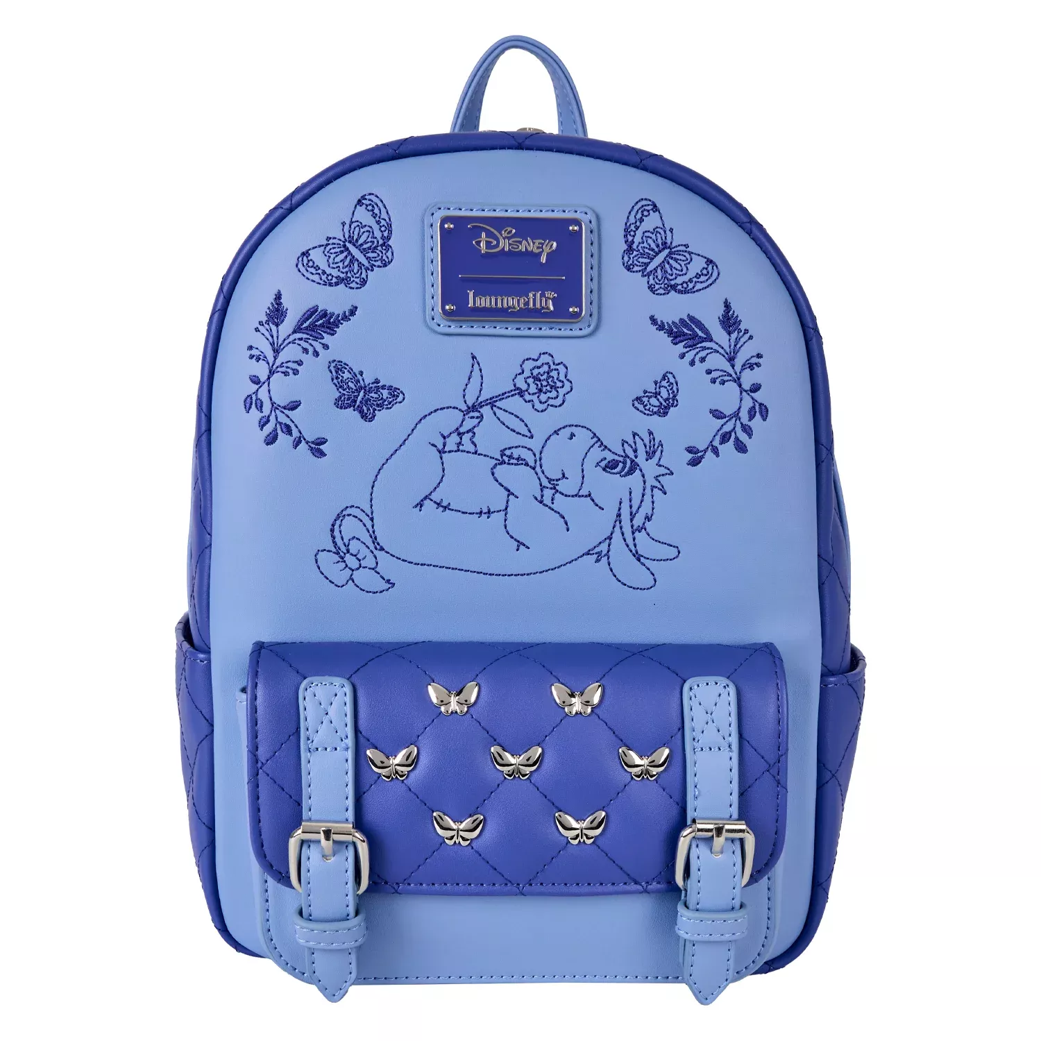 Loungefly Disney Winnie the Pooh Floral Eeyore Quilted Texture Mini Backpack