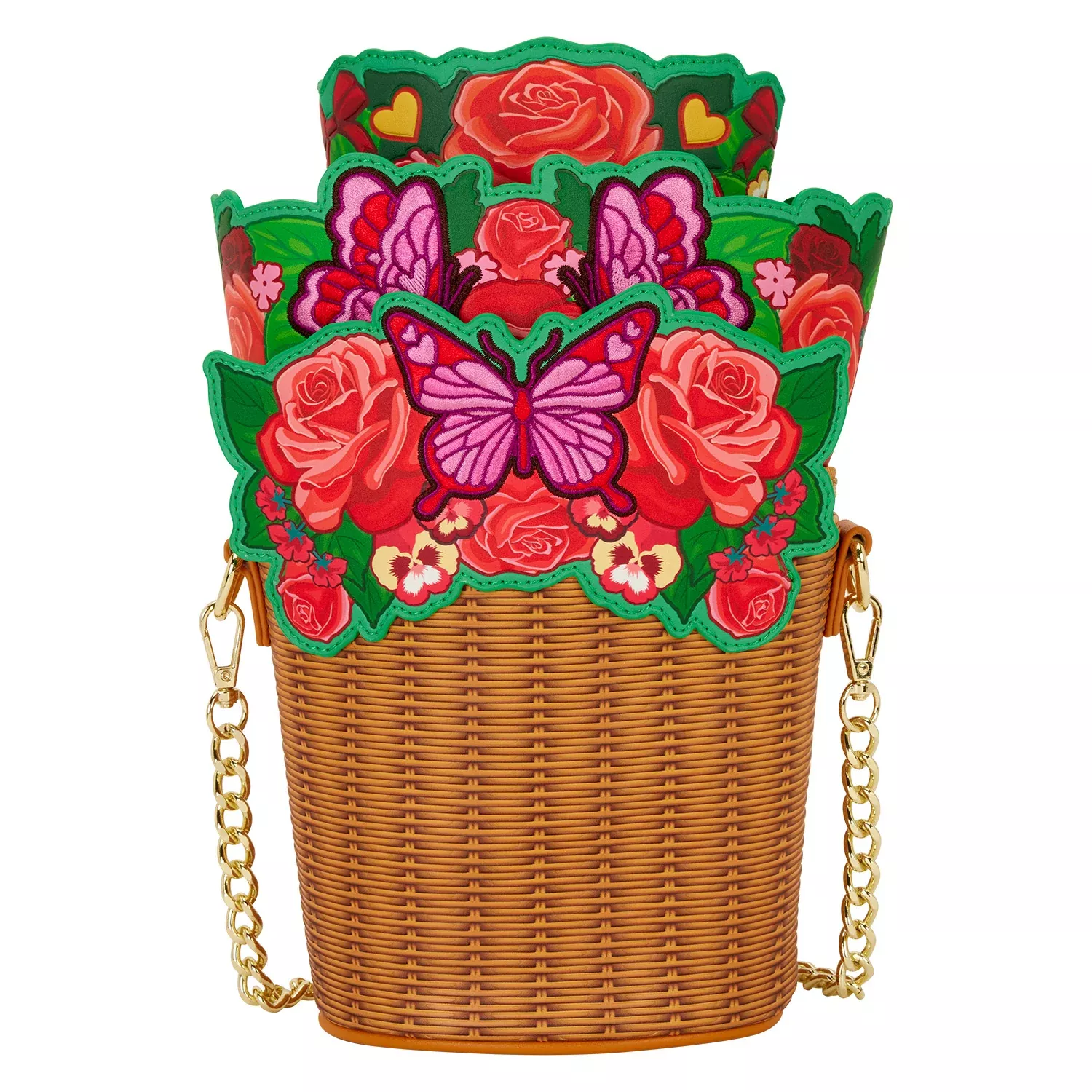 Loungefly Flower Basket Figural Crossbody Bag