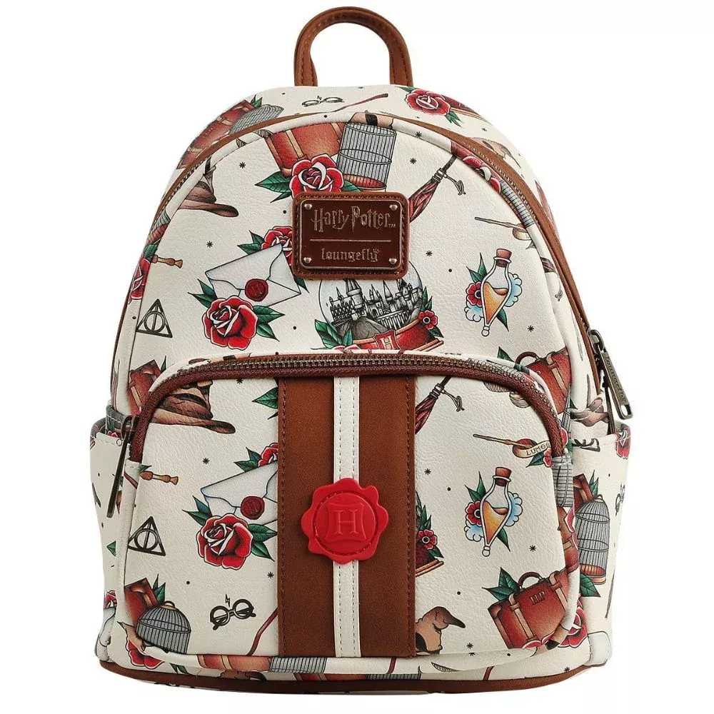 Loungefly Harry Potter Tattoo AOP Mini Backpack