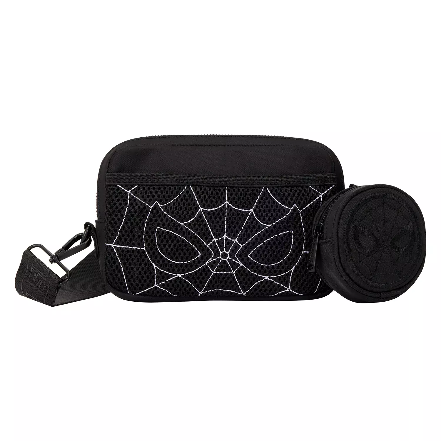 Loungefly Marvel Spider-Man Black & White Suit Sling Bag