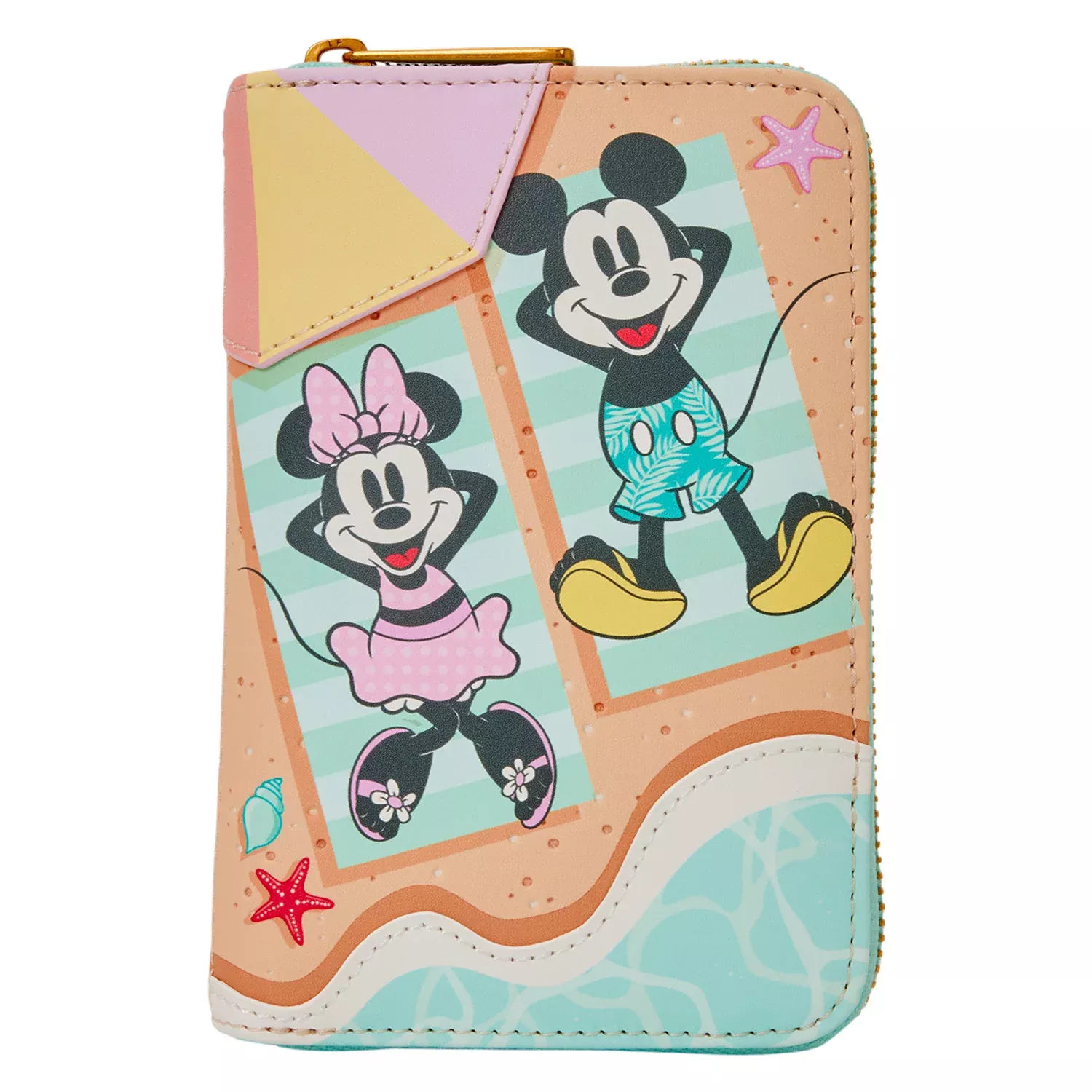 Loungefly Mickey & Minnie Beach Fun Zip Around Wallet