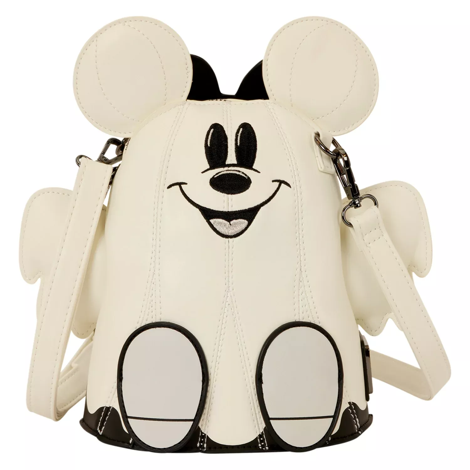 Loungefly Mickey & Minnie Ghost Glow Figural Crossbody Bag