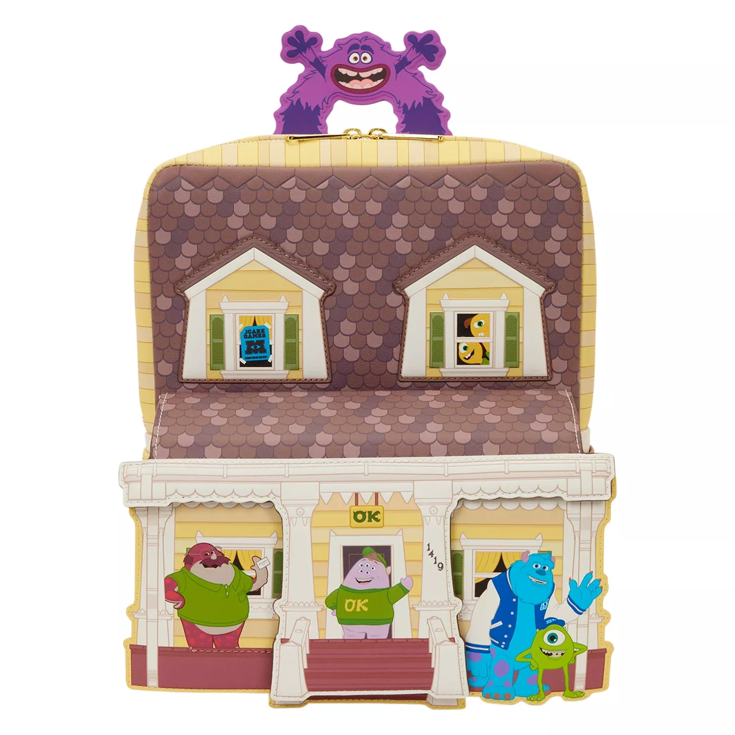 Loungefly Monsters University Oozma Kappa House Figural Mini Backpack