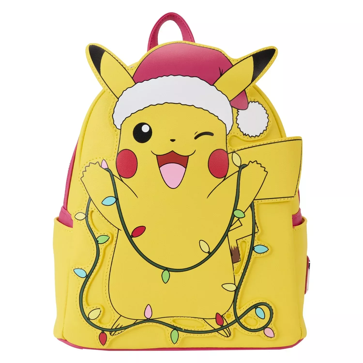Loungefly Pokemon Santa Pikachu Christmas Lights Light-Up Mini Backpack