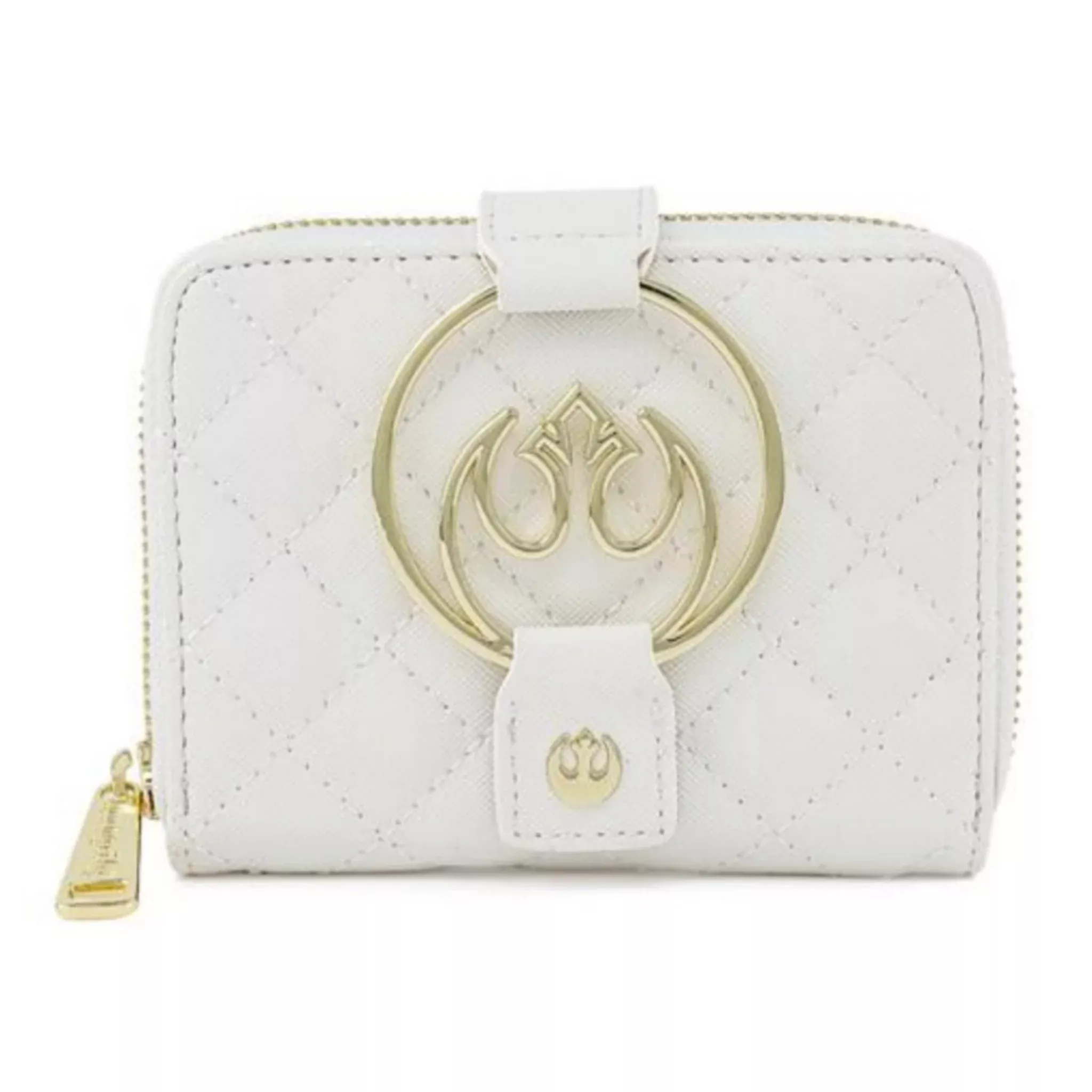 Loungefly Star Wars White Gold Rebel Hardware Ziparound Wallet