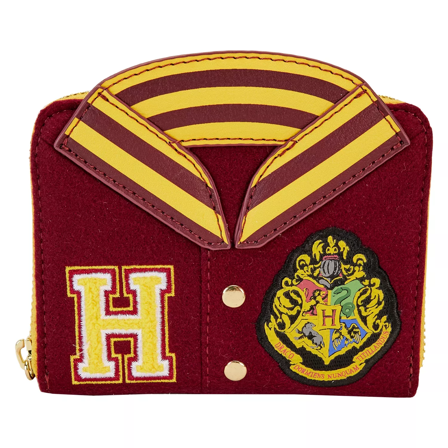 Loungefly WB Harry Potter Gryffindor Varsity Jacket Zip Around Wallet
