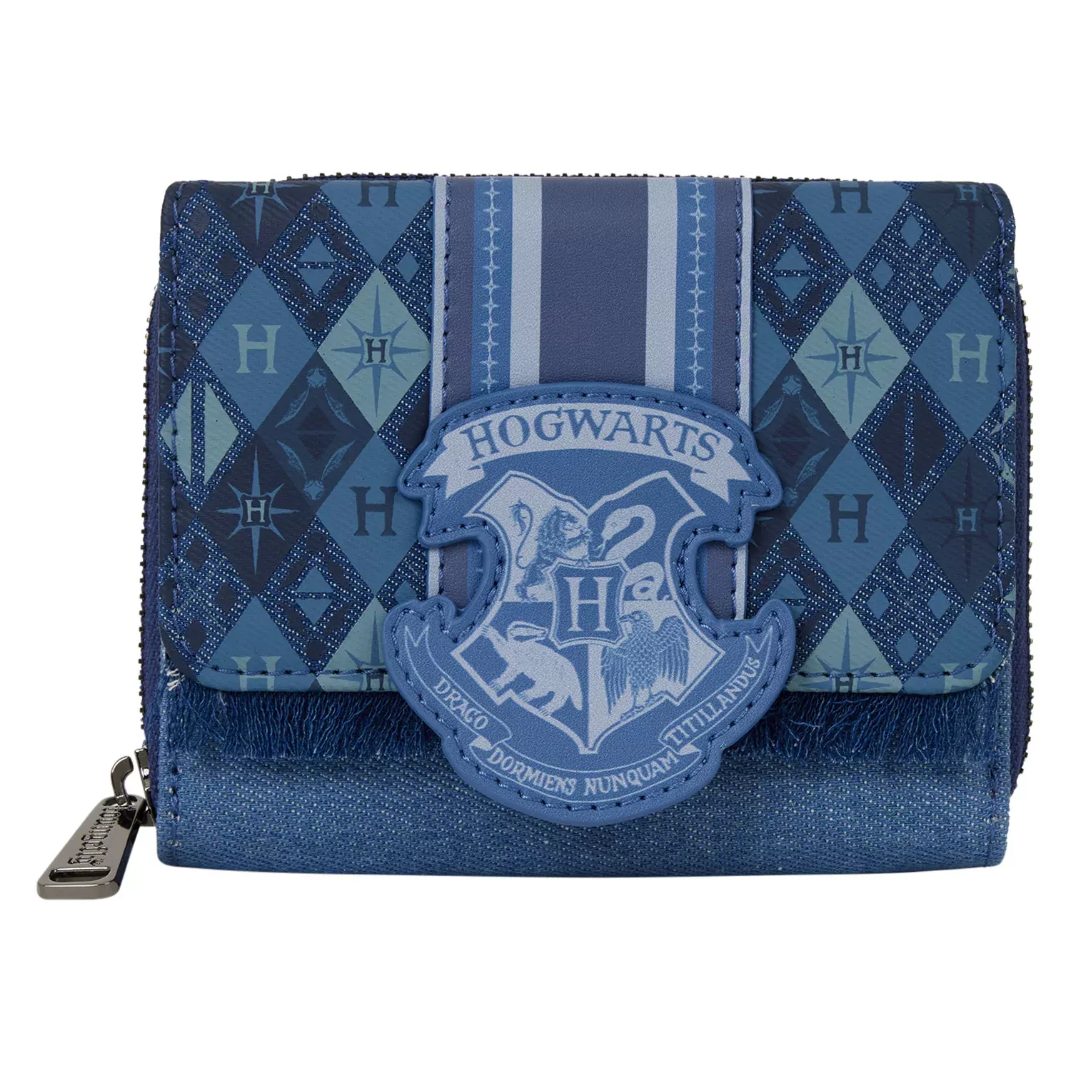 Loungefly WB Harry Potter Hogwarts Denim Tri-Fold Wallet