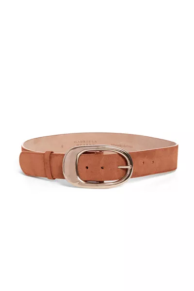 Lozewce Belt in Cognac Suede