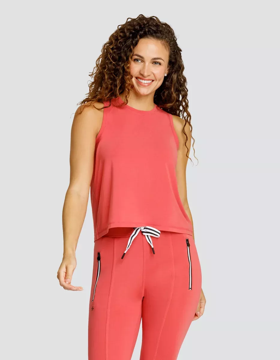MACHLI CREW NECK SWING TANK TOP - CHERRY ROSE