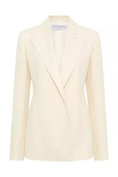 Mairi Blazer in Ivory Alpaca Wool