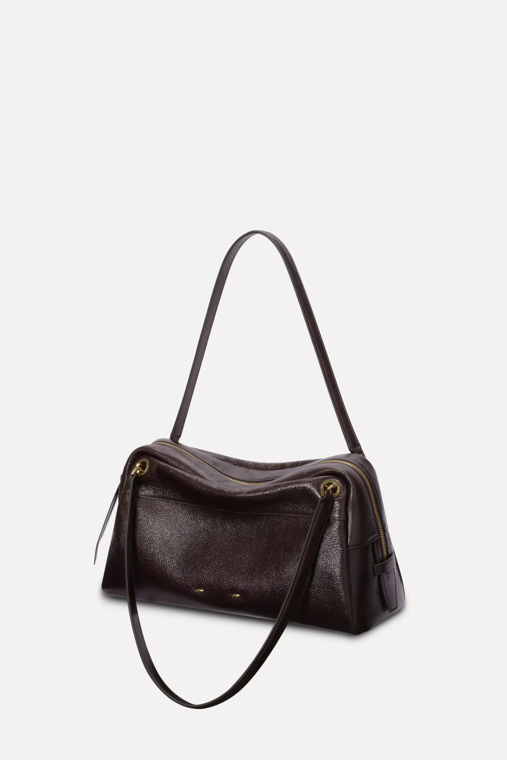 Marais Soft Boston Medium Bag in Waxed Leather