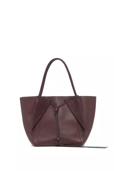 Marija Tote Bag in Bordeaux Textured Leather