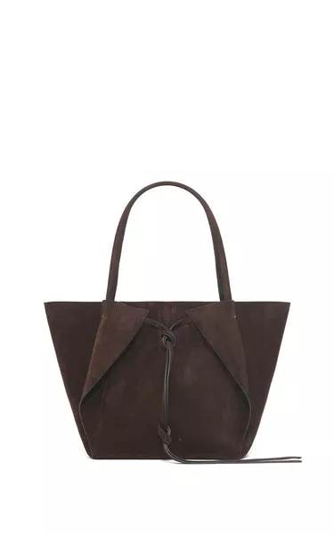 Marija Tote Bag in Chocolate Suede