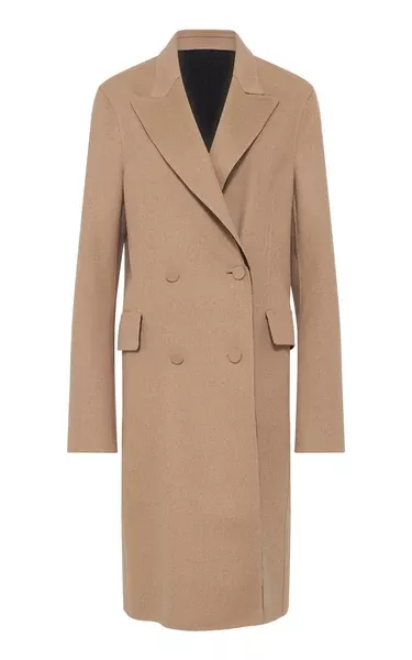 Mcaffrey Coat in Camel & Black Double-face Cashmere