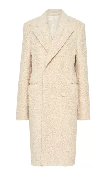 Mcaffrey Coat in Ivory Cashmere Silk
