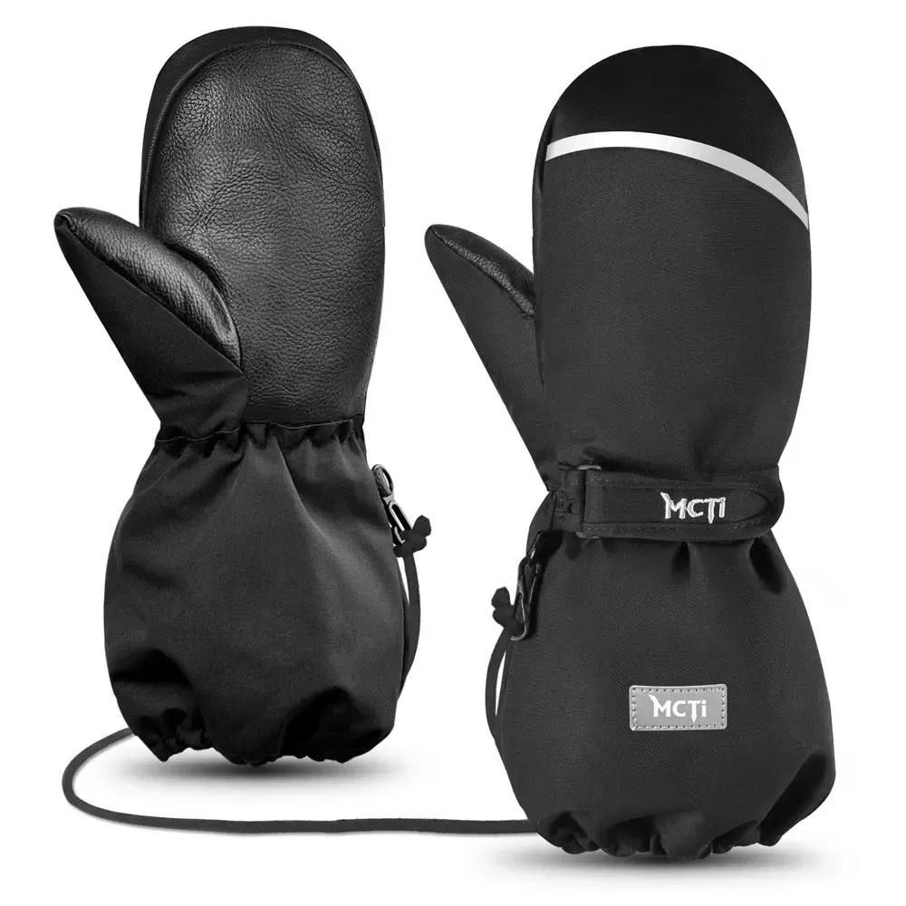 MCTi Kids Waterproof Ski Mittens with Long Cuffs