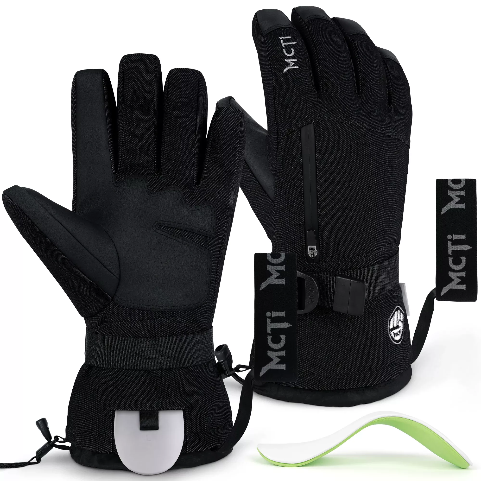 MCTi Pro Ski Gloves with Detachable Wrist Guard