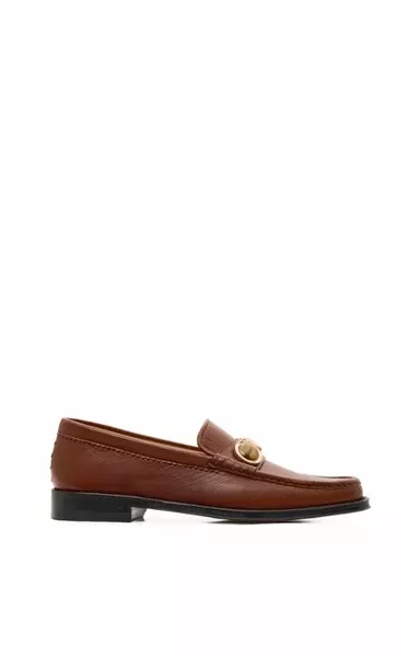 Melchora Stone Loafer in Cognac Leather