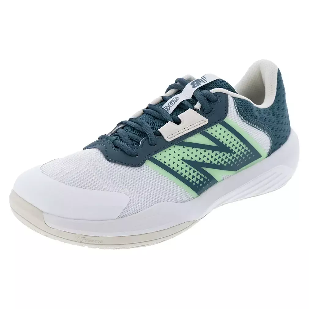 Men's 696v6 D Width Tennis Shoes White and Green