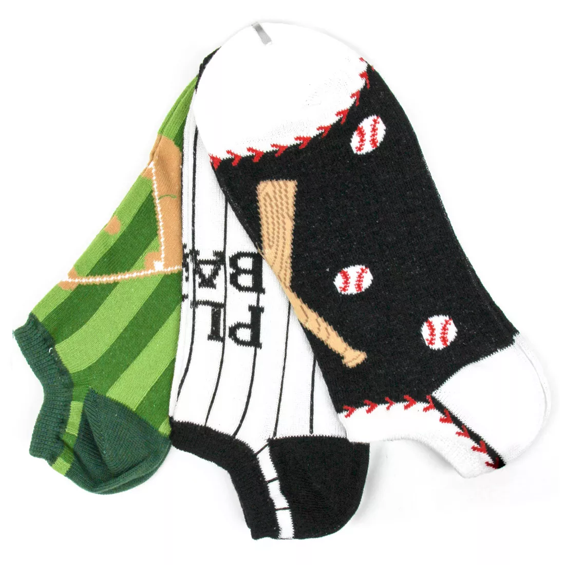 Men's Baseball No Show 3 Pack