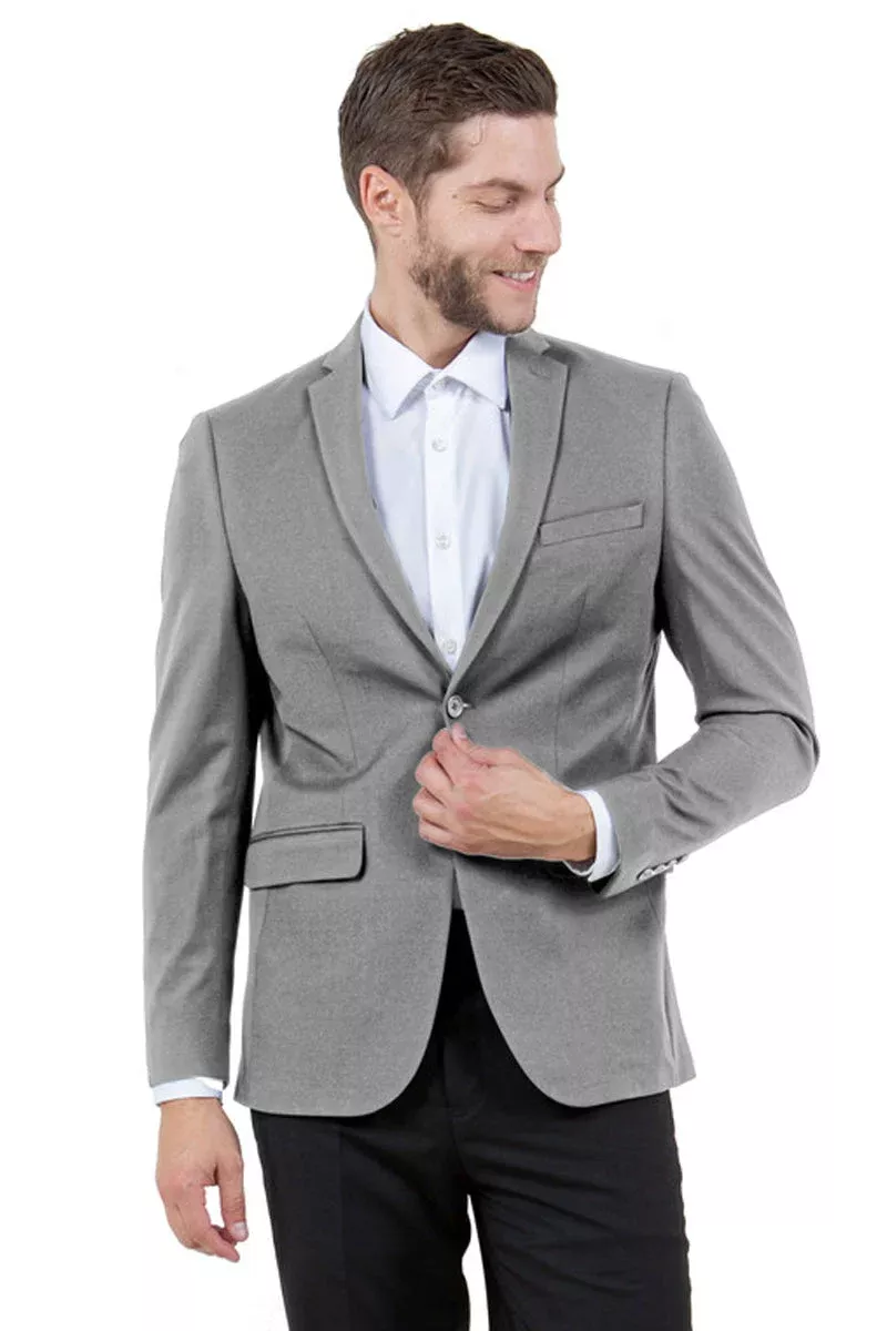 Men's Basic Business Sport Coat Blazer in Grey