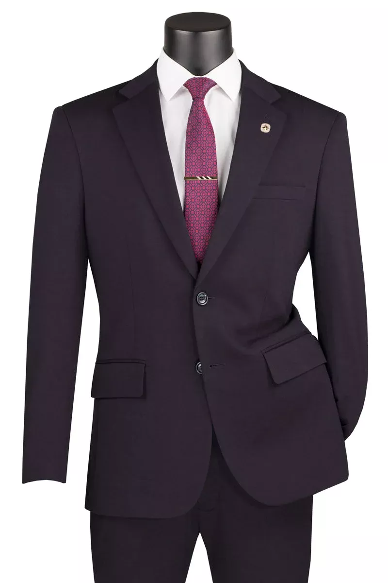 Men's Basic Slim Fit Ultra Stretch Wedding Suit in Charcoal Grey
