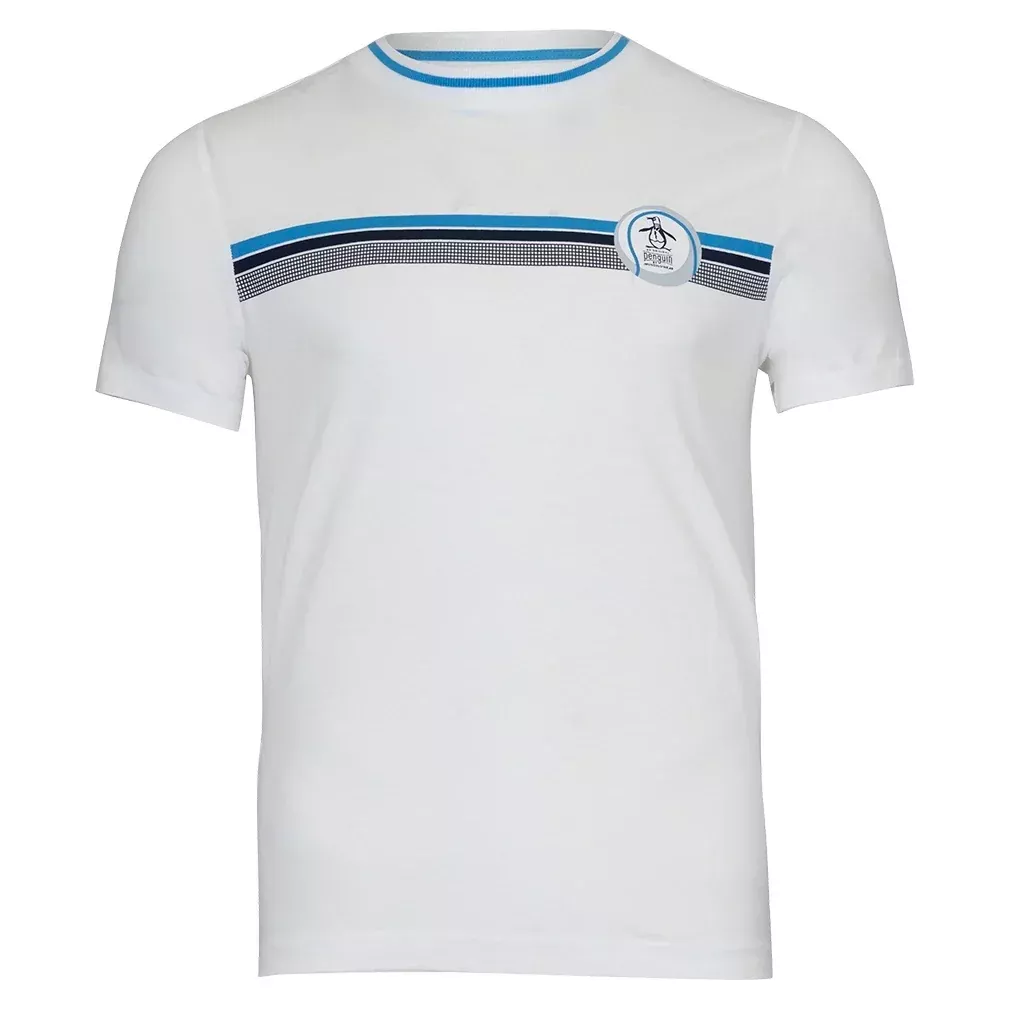 Men's Cotton Graphic Tennis Tee Bright White