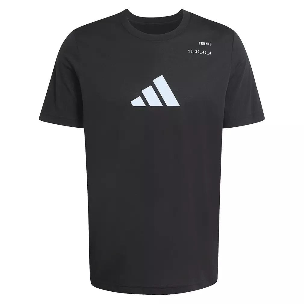 Men's Graphic Tennis Top Black