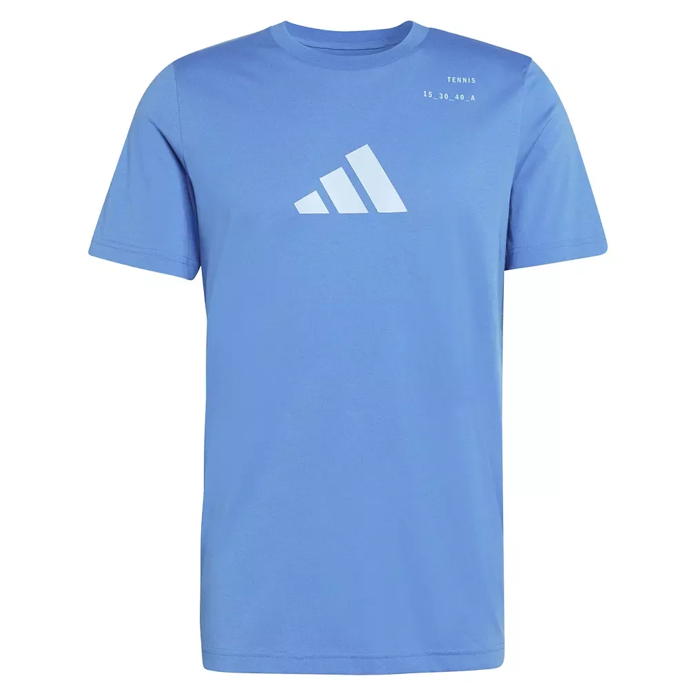 Men's Graphic Tennis Top Ray Blue