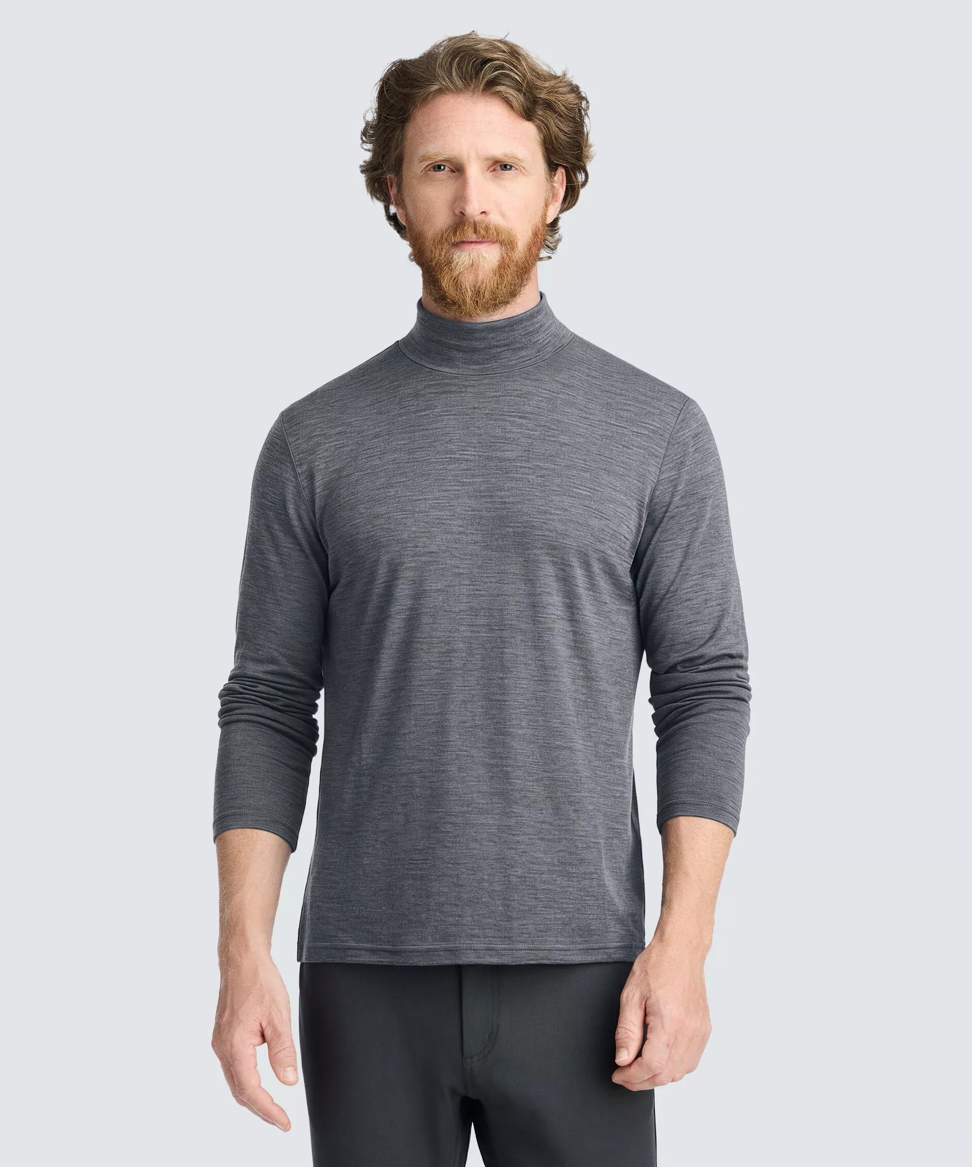 Men's Long Sleeve Merino Hi‑Neck