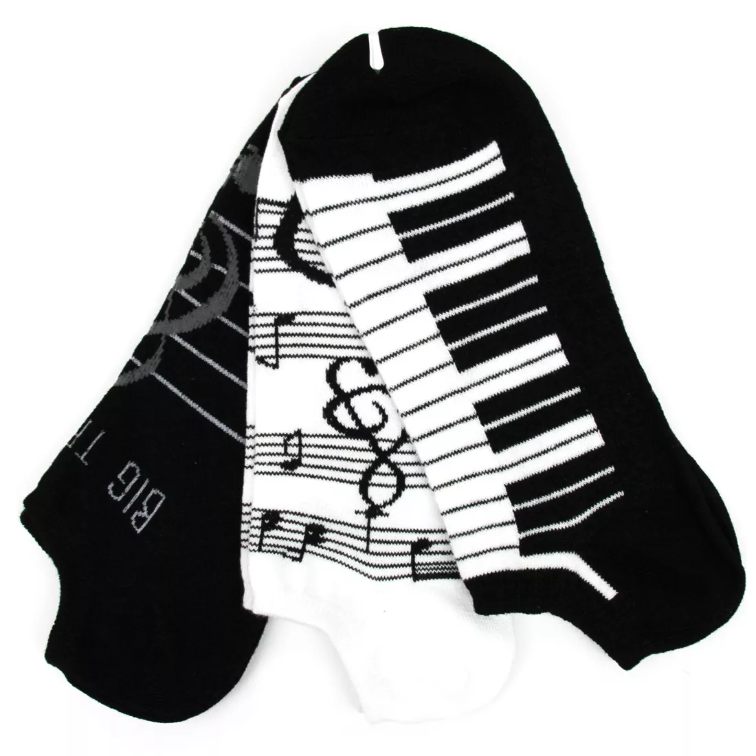 Men's Music No Show 3 Pair Packs