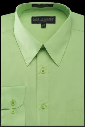 Men's Regular Fit Basic Dress Shirt in Apple Green