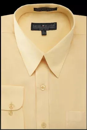 Men's Regular Fit Basic Dress Shirt in Canary Yellow