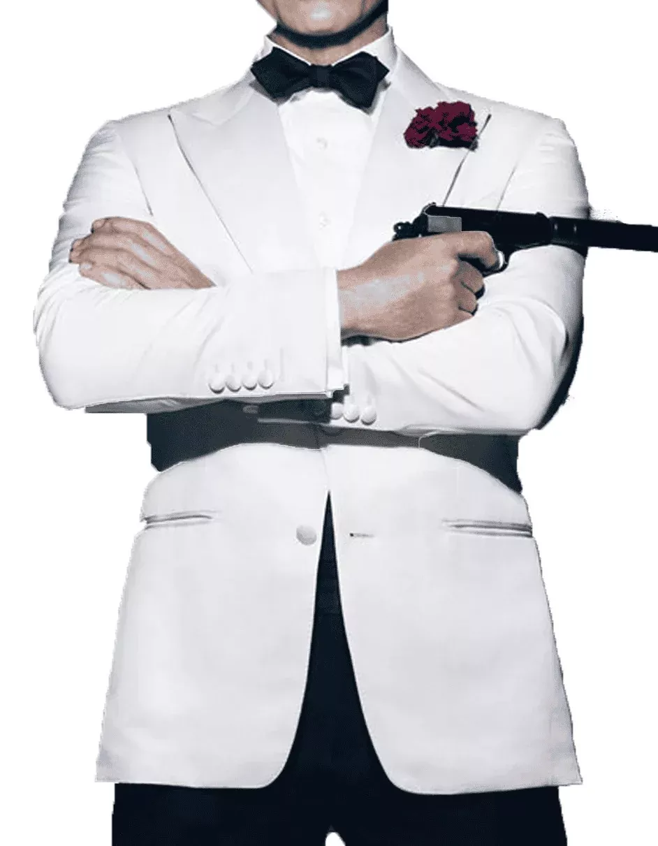 Mens 007 James Bond WhiteTuxedo