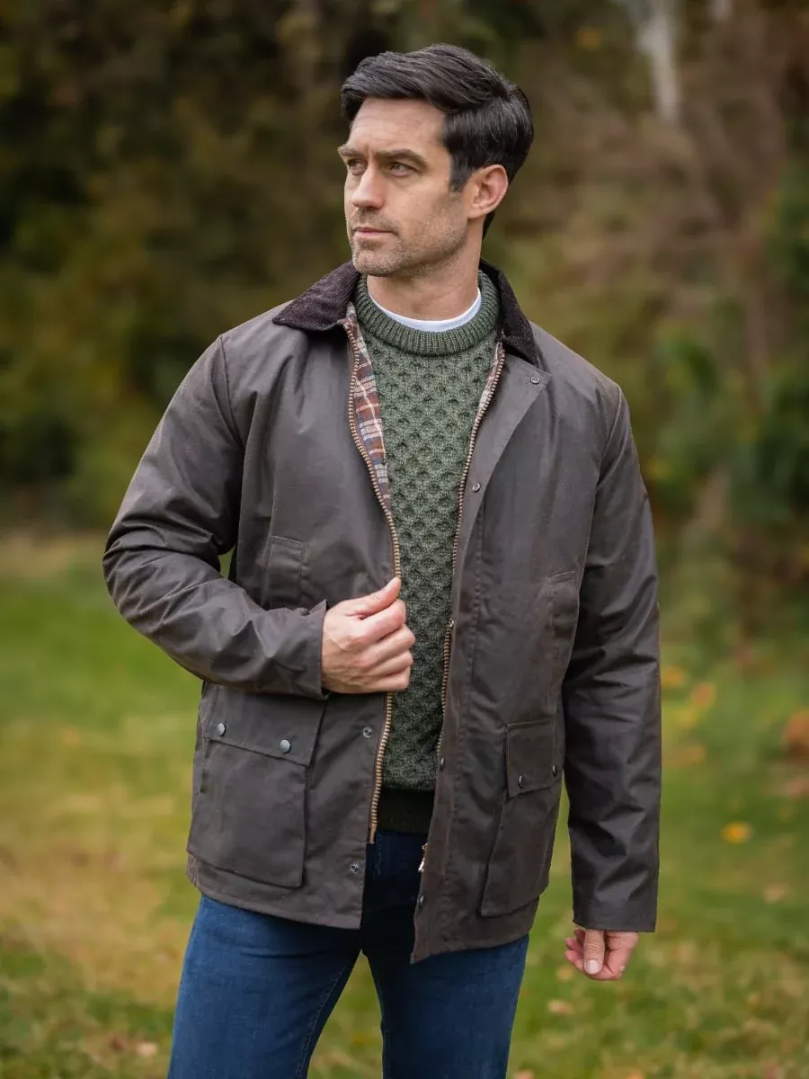 Mens Classic Wax Jacket - Brown