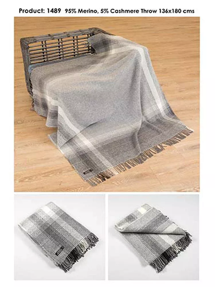 Merino Cashmere Throw col.1489