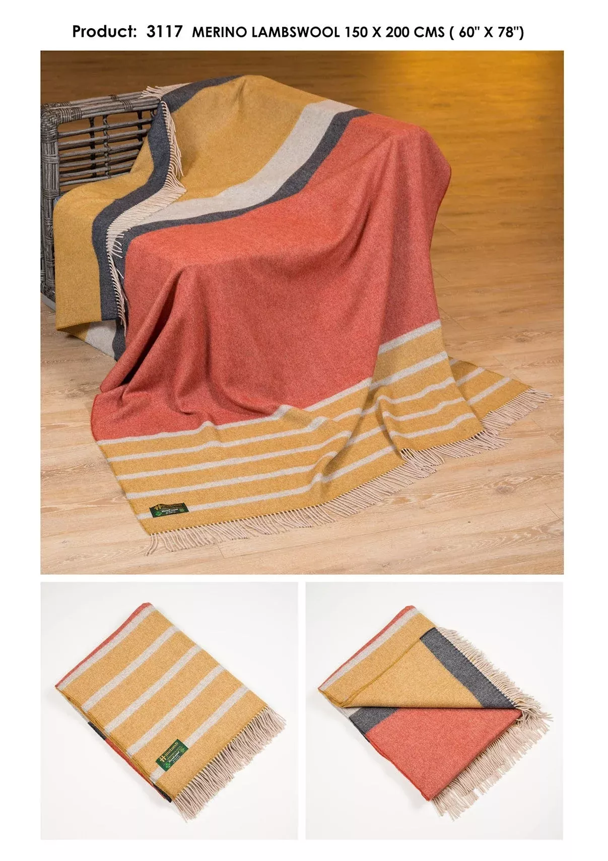 Merino Lambswool Throw col.3117