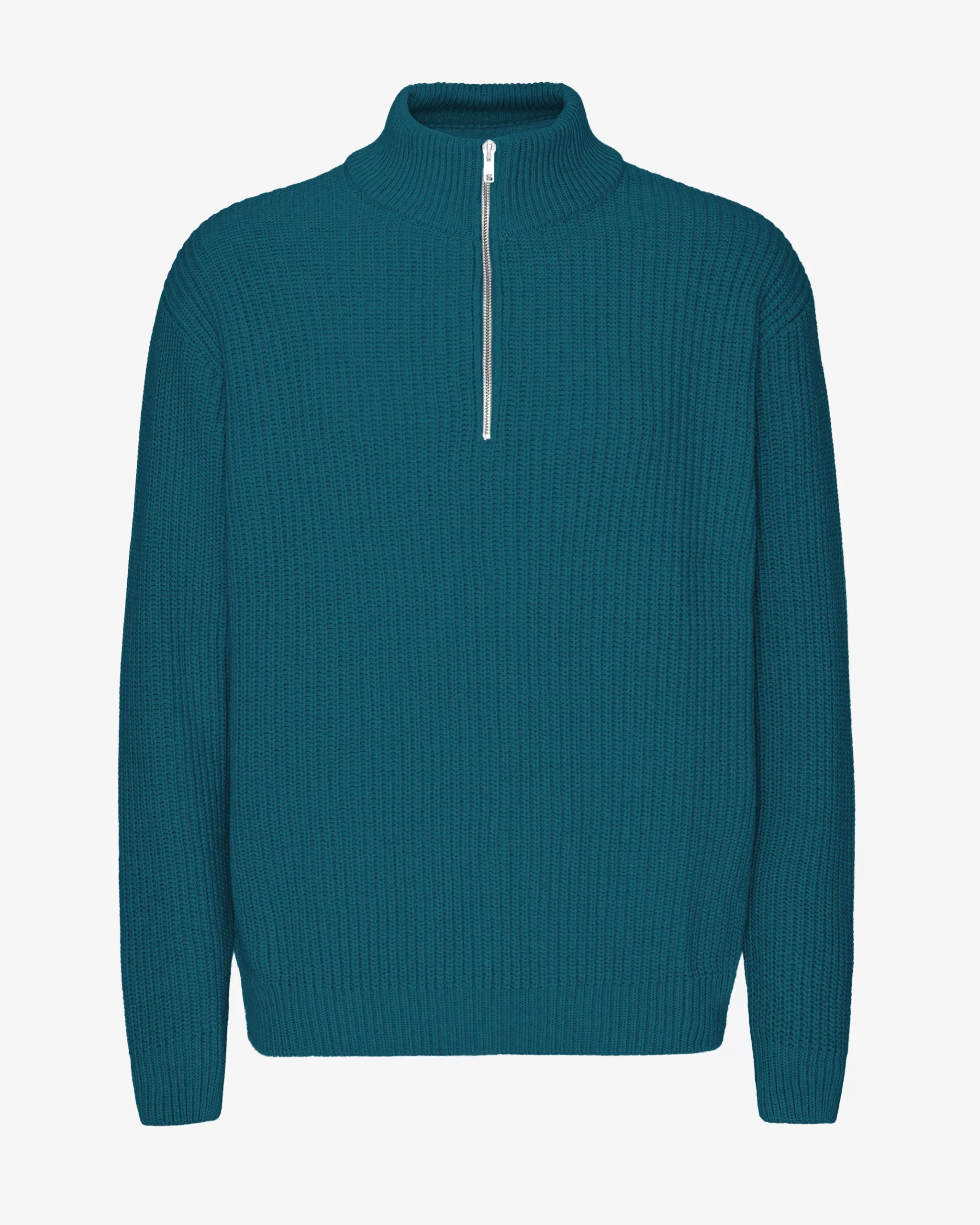 Merino Quarter Zip - Ocean Green