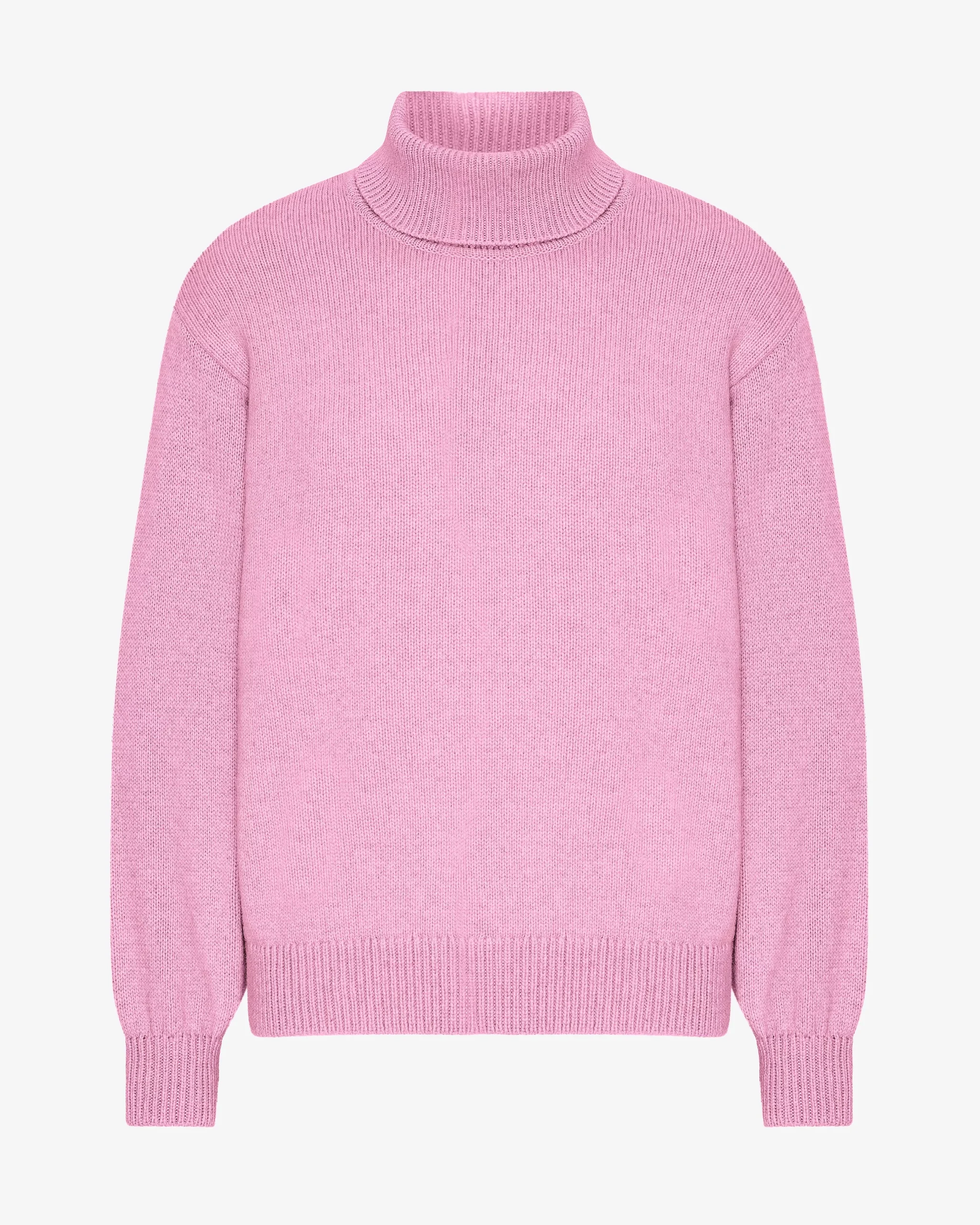 Merino Wool Turtleneck - Cherry Blossom