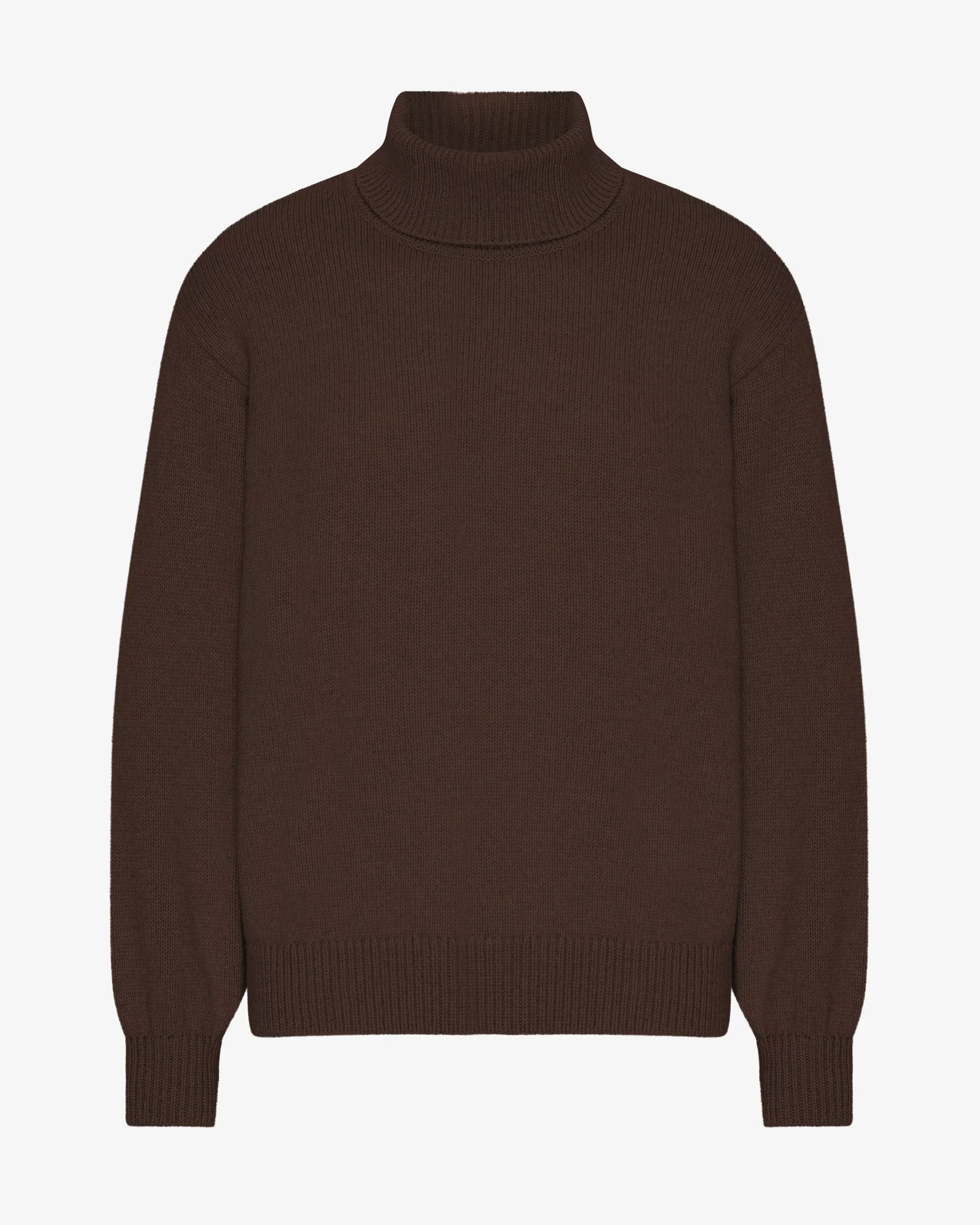 Merino Wool Turtleneck - Coffee Brown