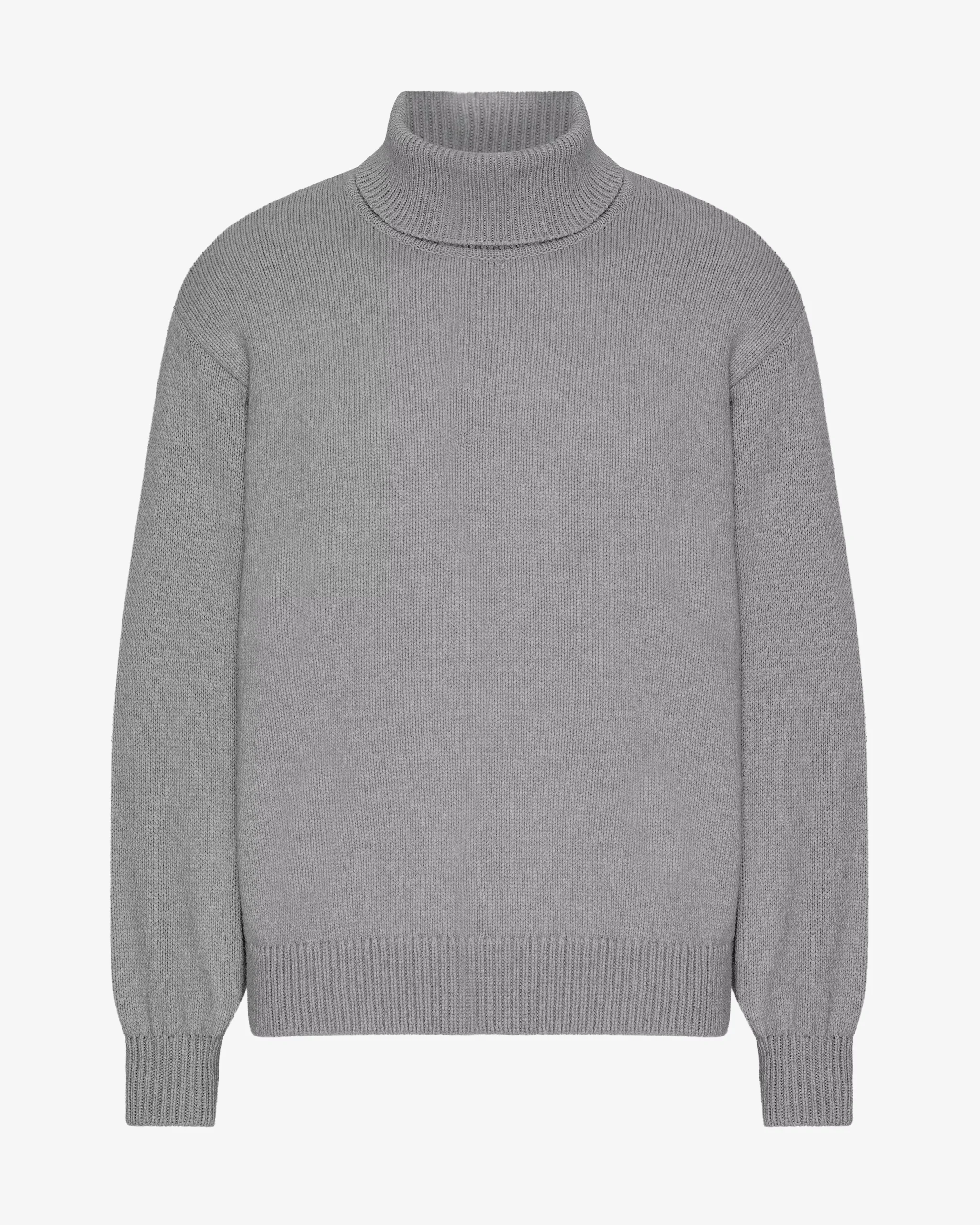 Merino Wool Turtleneck - Heather Grey