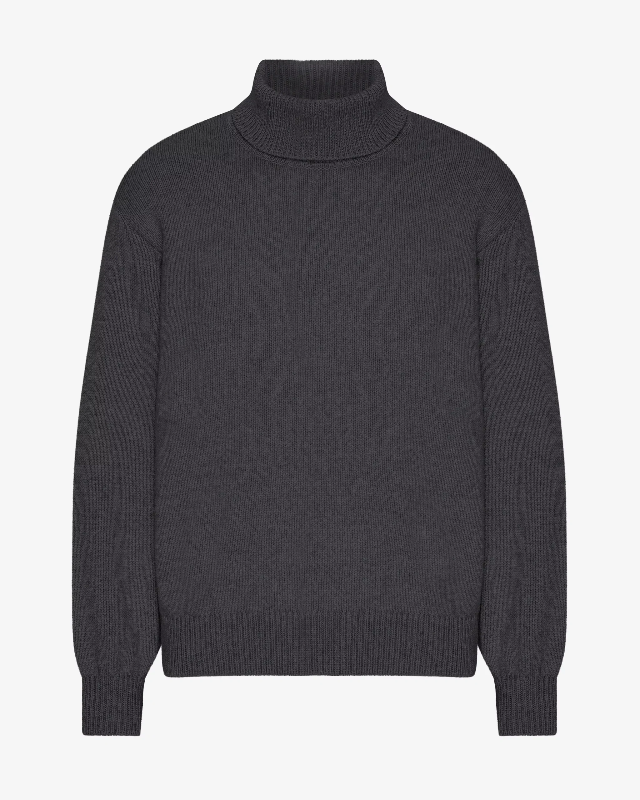 Merino Wool Turtleneck - Lava Grey