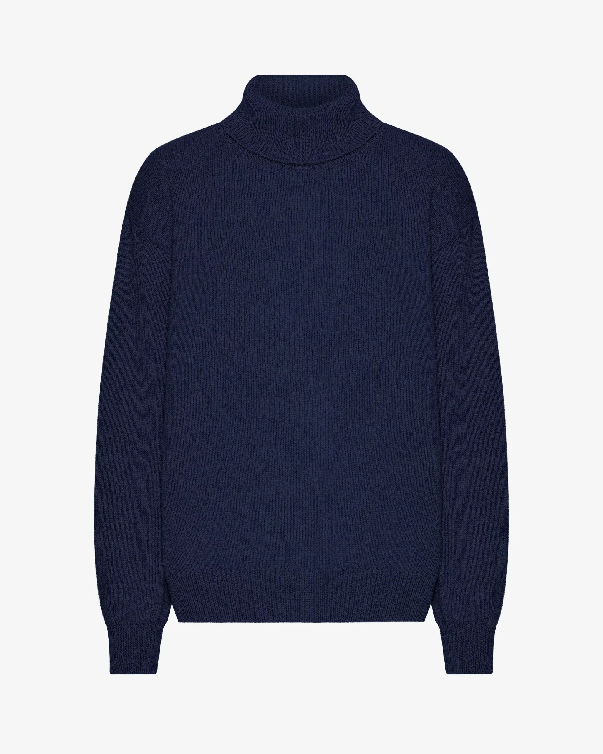 Merino Wool Turtleneck - Marine Blue