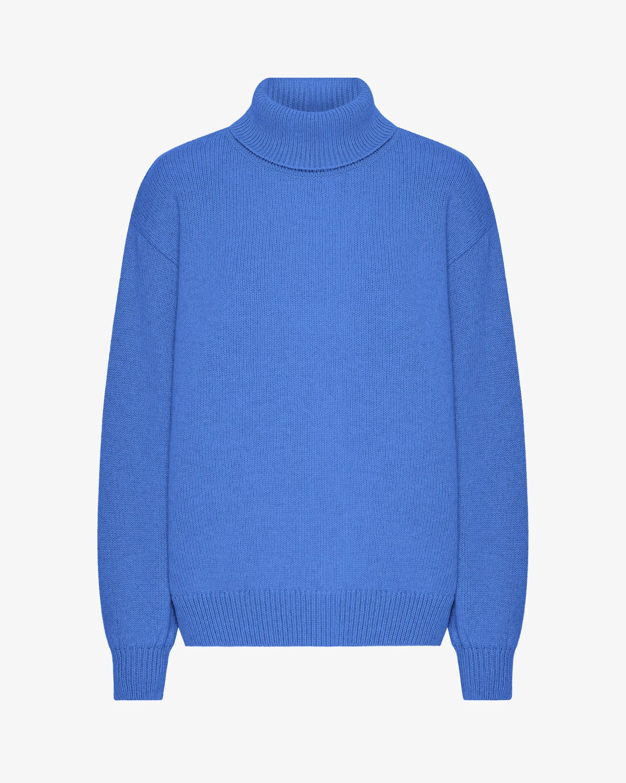 Merino Wool Turtleneck - Pacific Blue