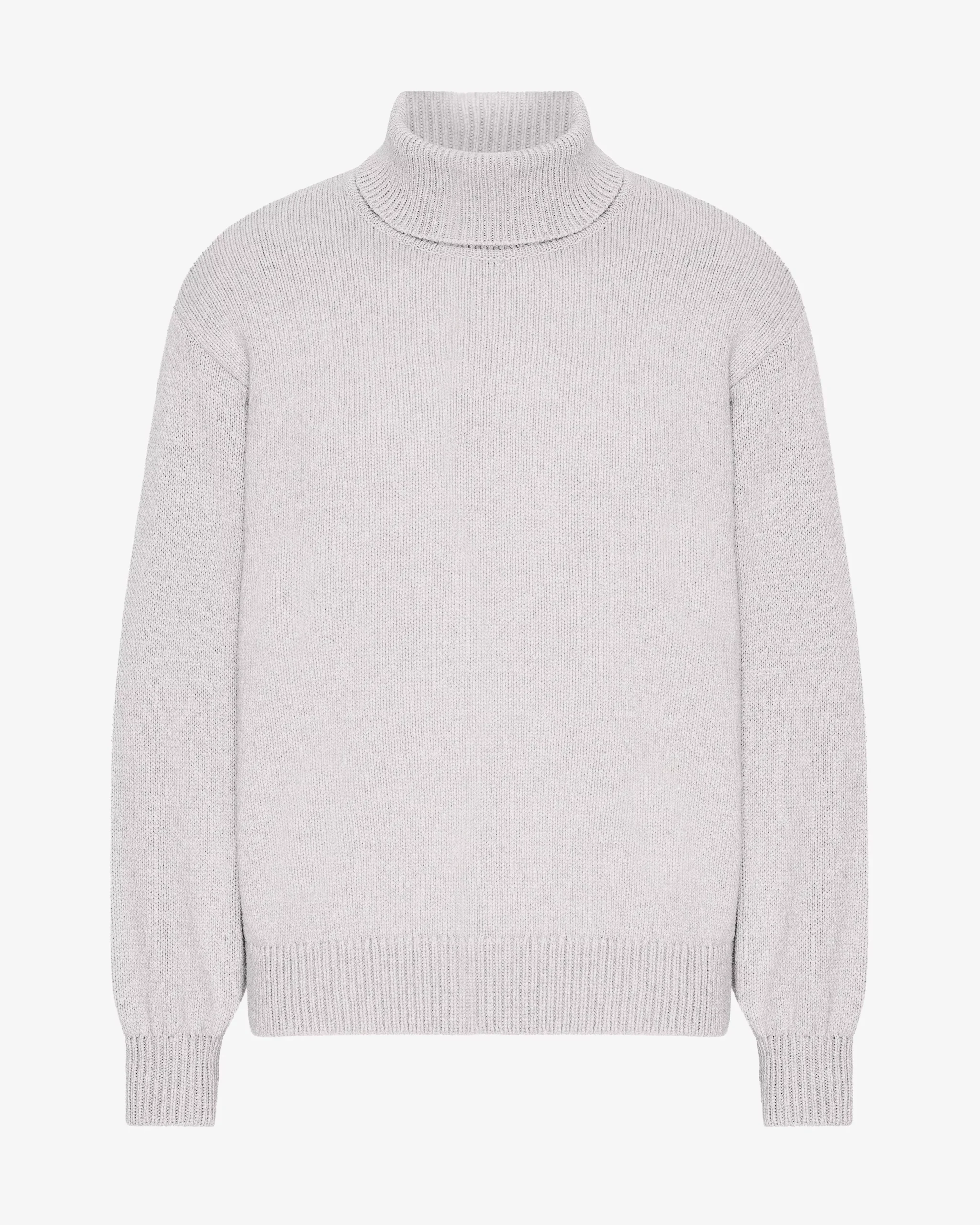 Merino Wool Turtleneck - Snow Melange