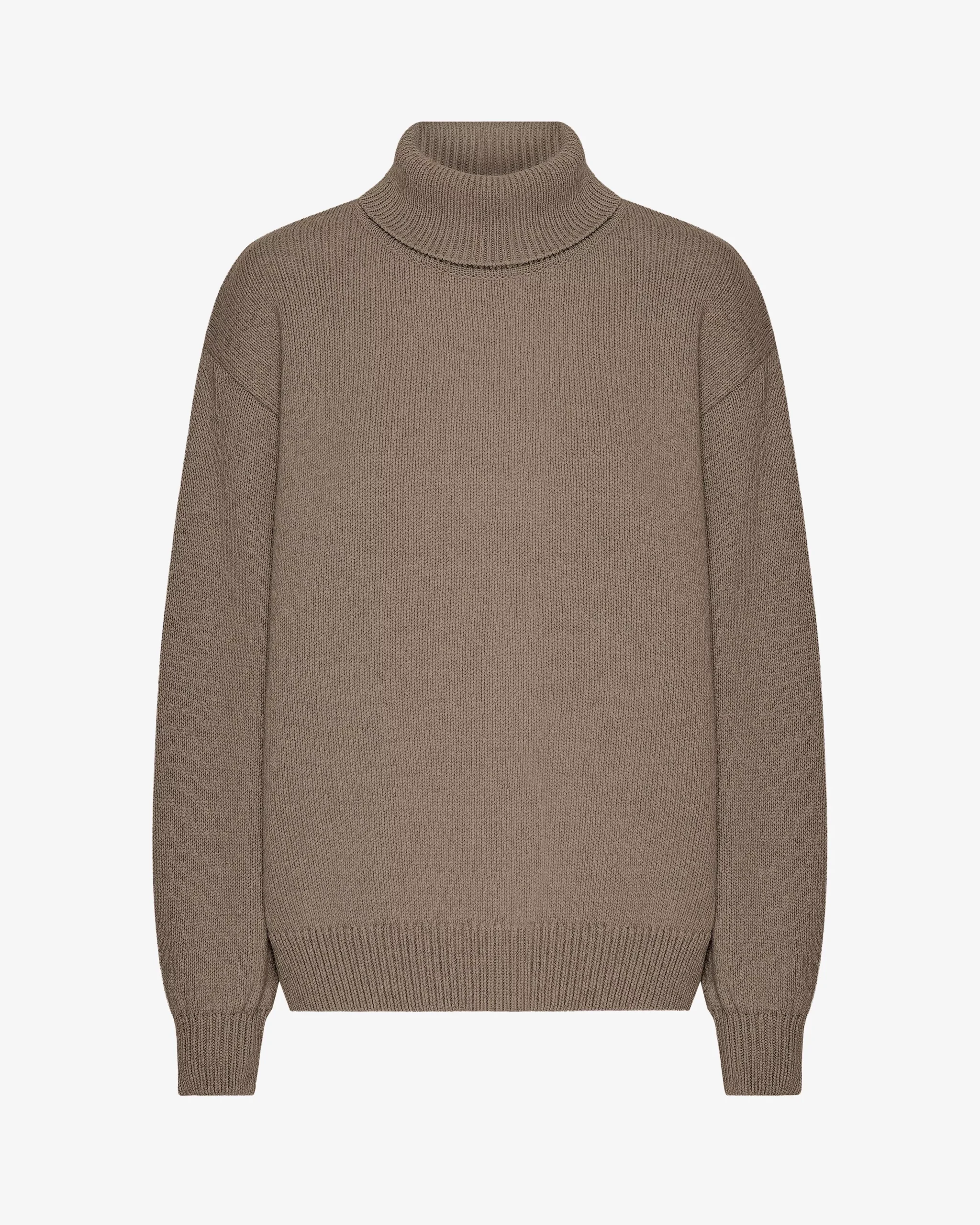 Merino Wool Turtleneck - Warm Taupe