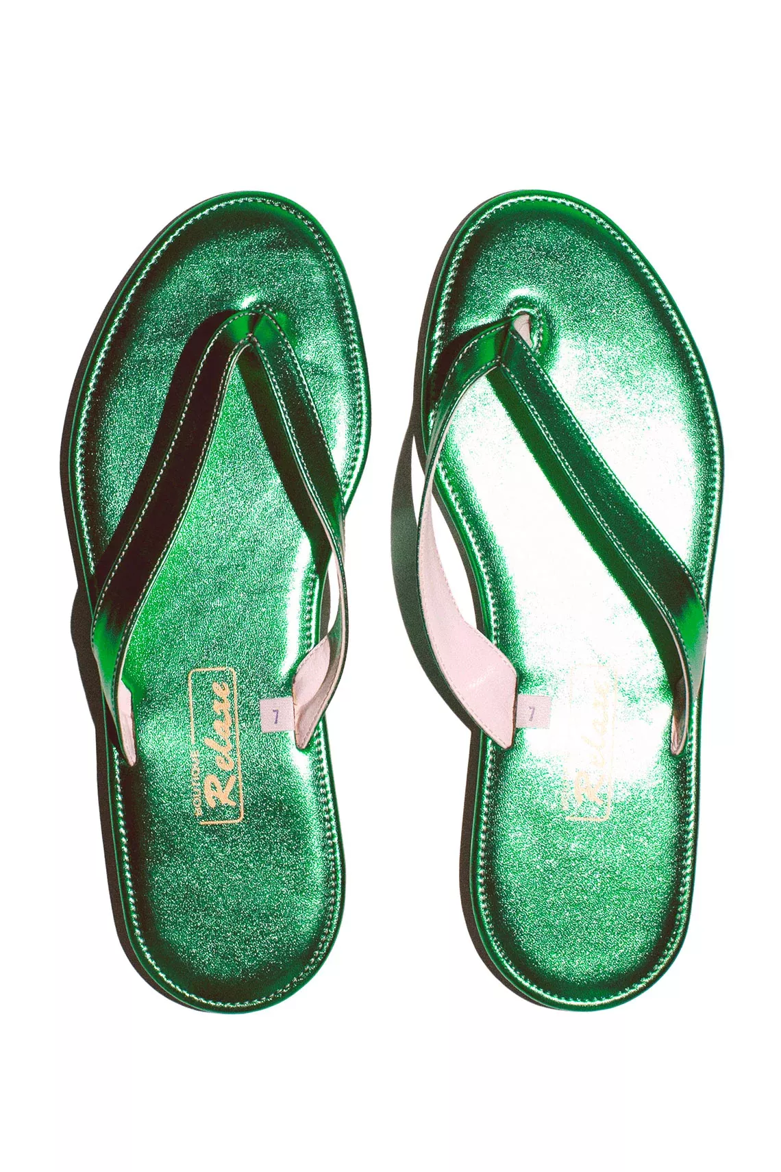 Metallic Green Slipper Sandal