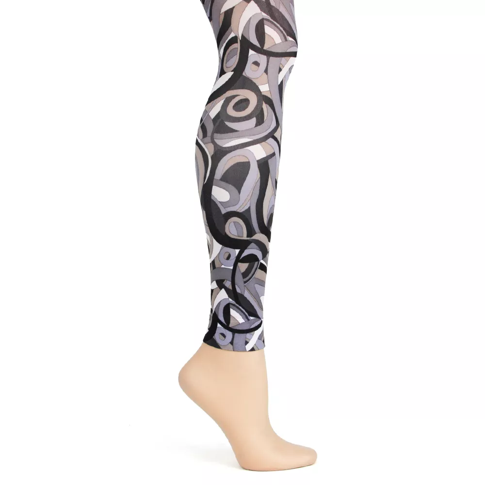 Metro Retro Black Footless Tights