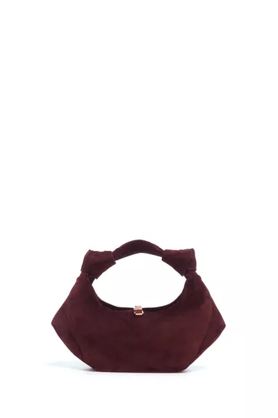 Mini Antonia Bag in Bordeaux Suede